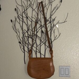 Vintage Brown Pure Leather Crossbody Bag